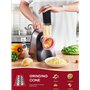 FOHERE 4 en 1 Râpe a Légumes Électrique, Découpe légumes électrique 200W Râpe Carottes Hachoir Électrique pour Fromage, Carottes