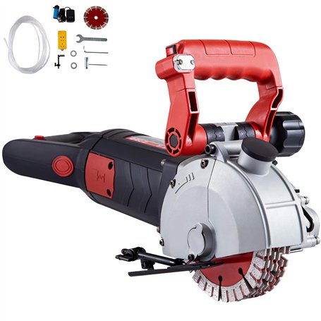 Mophorn Rainureuse de mur 2700 W - Fraise de mur - 6200 tr/min - Fraise à fente - 41 mm de profondeur - 42 mm de largeur - Machi