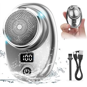 Mini rasoir électrique portable avec écran LED pour homme