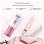Épilateur facial sans fil pour poils du visage avec lumière LED, mini épilateur électrique pour épilation faciale pour le visage