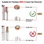 Têtes de Rechange Compatibles avec Finishing Touch Flawless Generación 2 Épilateur Facial Pour les Lèvres Menton Joues et Épingl