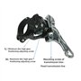 FOMTOR Dérailleur Avant de Vélo, 3 Vitesses Dérailleur de Chaîne 48T Dérailleur Avant de Vélo de Montagne Dérailleur Avant de VT