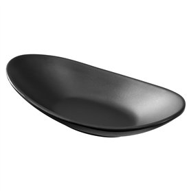 MumdoYAL Noir Plateau décoratif，21x11cm，Vassoio Ovale，Vide Poche Entree，Vide-Poche d'entrée pour Les clés de Couloir