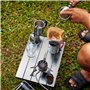 TINGJS Table de Camping Petite Table Exterieur Pliante en Aluminium Compacte Portable pour en Plein air Pique-Nique Plage Randon