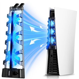 Ventilateur pour PS5 Ventilateur de Refroidissement pour PS5 Console avec USB Anschlüsse Compatible avec Playstation 5 Disc & Di