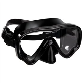 Masque de Plongée Adulte Lunettes de Plongée Antibuée Professionnel Noir avec Verre Trempé Vision Grand Cache Nez pour sous-Mari