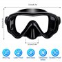 Masque de Plongée Adulte Lunettes de Plongée Antibuée Professionnel Noir avec Verre Trempé Vision Grand Cache Nez pour sous-Mari