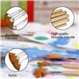 Pinceaux de Peinture 5 Pièces Pinceau éventail Paint Brush Artistes Brosses En Nylon pour Peinture Acrylique, Aquarelle et Huile