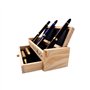 Abcsea 1 piece Grande trousse à crayons, porte stylo, Trousse en bois pur rectangle