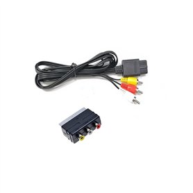 WICAREYO Câble AV avec adaptateur 3RCA vers péritel pour N64 NGC SNES 6 pieds/1