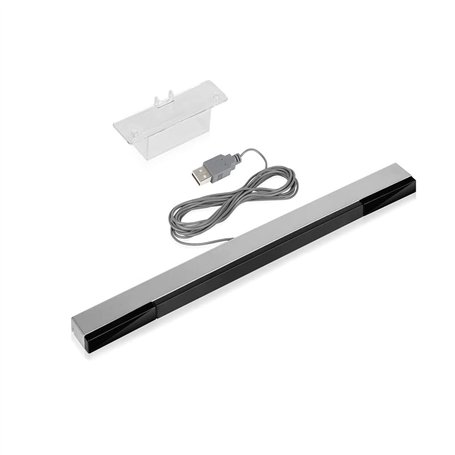 WICAREYO Barre de capteur USB récepteur de signal infrarouge Ray Motion Sensor pour Wii et Wii U avec stan stable