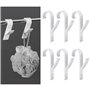 Criveple Lot de 6 crochets pour radiateurs ronds - Blanc - Pour radiateur rond - Porte-serviettes - Crochets ABS - Pour tous les