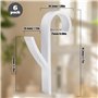Criveple Lot de 6 crochets pour radiateurs ronds - Blanc - Pour radiateur rond - Porte-serviettes - Crochets ABS - Pour tous les