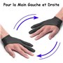 Bestgle 6pcs Gant de Dessin d'Artiste, Gant de Dessin Graphique à 2 Doigts, Utilisation à Gauche et à Droite Pour Boîte à Lumièr