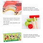 Lipeed Ensemble de Croquet pour Animaux, Jeu de Croquet en Bois, Jouets de de Dessin animé, Balle de Sport en Plein air, Jeux fa