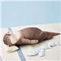 Bticx Trousse à crayons en coton avec motif loutre mignonne de 40 cm - Repose-poignet - Coussin de soutien du poignet - pour enf