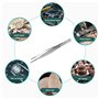 Pince de Cuisine, 14CM Acier Inoxydable Pincettes, pour Maintenance, Accessoires de Clips, Cuisson