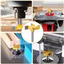 Dfuqanb Fraise à raboter, 8mm Tige Routeur Bit, Fraise à aplatir, Fraise à plaque, Fraise à bois pour défonceuse, T Forme Routeu