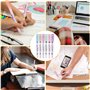 Yqhugbc Curve Highlighter Pen Set, 6 Pièces Stylo Surligneur Curve, Stylo marqueur fluorescent, Pour le Scrapbooking, la Journal