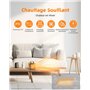 SIAL Radiateur électrique 2000 W Portable - Chauffage Soufflant - Céramique - Chauffage d'appoint - 3 Modes - Convient à l'ordin