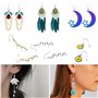 100 Pièces Hypoallergénique Crochet Boucle, Crochets Oreille Argent Sterling 925, Fabrication de Boucles Doreilles Bricolage, Cr