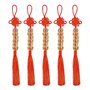 MaoNativey 5 pièces de Feng Shui pièces Chinoises de la Chance pièces de Feng Shui Nœud Chinois et Monnaie Porte-Bonheur en Form