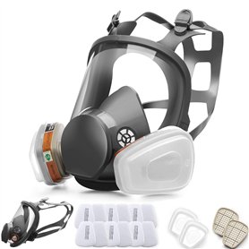 RANKSING Full Facepiece Masque respiratoire réutilisable 6800 Accessoires d'assurance de travail avec 12 filtres 2 cartouches 2