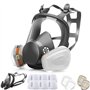 RANKSING Full Facepiece Masque respiratoire réutilisable 6800 Accessoires d'assurance de travail avec 12 filtres 2 cartouches 2