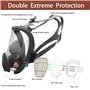 RANKSING Full Facepiece Masque respiratoire réutilisable 6800 Accessoires d'assurance de travail avec 12 filtres 2 cartouches 2 