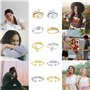 IJHYGD Lot de 10 Bague Anti Stress Femme,Bague Anxiete Femme,Bague Anti-Stress Femme Avec Perles Bague D'dnxiete Réglable Bague 
