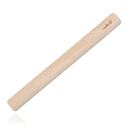Uulki® Grand Rouleau à Pâtisserie Écologique en Bois 45 cm – Écologique en Hêtre Non Traité Artisanat