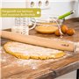 Uulki® Grand Rouleau à Pâtisserie Écologique en Bois 45 cm – Écologique en Hêtre Non Traité Artisanat, huile de lin