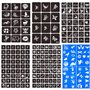 Kit Tatouage Paillettes Enfant Filles, 42 Couleurs (Comprend 12pcs Paillettes Lumineuses) mit 219 Pochoirs 213 Strass-Non-toxiqu