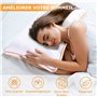 Maxzzz Oreiller 50x70 Lot de 2, Anti-acarien Anti-Transpiration Hypoallergénique,Oreiller Moelleux 100% Fibre Polyester, Respira