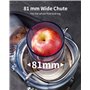 GDOR 1300W Centrifugeuse Extracteur de Jus Avec Arbre D'alimentation Plus Grand de 81mm Pour Fruits et Légumes Entiers Grande Ca