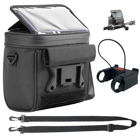 Hibisaws Bicyclette Sac Avant avec écran Tactile - Angle d'écran réglable du téléphone - Installation et Retrait Rapides - Peut