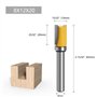Lizaty 3 Pièces Fraise Defonceuse 8mm, Fraise a Copier Flush Trim Router Bits, Tige Fraise à Affleurer Avec Roulement Supérieur 