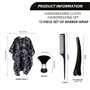 KHIRY Cape Coiffeur Brosse de Cou de Coiffure Reglable Blouse de Coiffure avec Plumeau Brosse à Cheveux pour Salon
