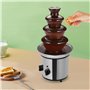 Fontaine à chocolat 170 W, 4 niveaux, en acier inoxydable, 1,8 l, bol de récupération profond, pour fêtes de famille, anniversai
