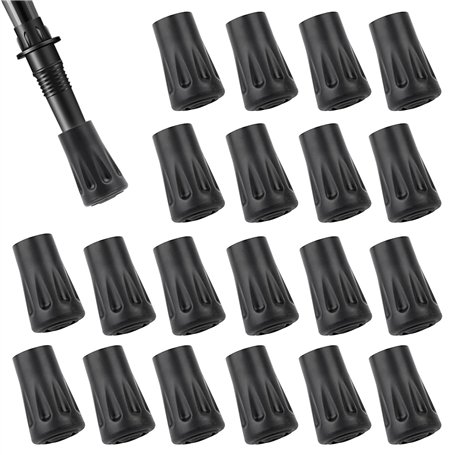 20 Pcs Protecteur en Caoutchouc Embouts pour bâtons de Marche Nordique