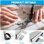 4 Accessoires Couture pour Machines à Coudre Pied Presseur Ourlet Roulé， D'Ourlet Roulé à Coudre，pour Machines à Coudre Pied-de-