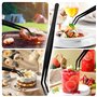 2 PCS Pinces de cuisson inox longues，Pince Cuisine Inox Professionnel，Pince de Chef, pince à barbecue，pour Cuisiner Griller et C