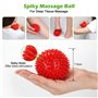 Odoland Foam Roller, Rouleau de Massage 5 en 1, Rouleau en Mousse avec Trigger Points + bâton de Rouleau Musculaire + balles de 