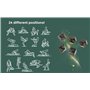 QiKKago Jeu de dés pour activités familiales, 5 dés Noirs Multi Faces, idéal pour Les Groupes-Q
