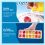 RUNMKUO Lot de 4 bacs à glaçons en silicone avec couvercle,certifié LFGB et sans BPA, Empilable Glaçons Plaque Carré Ice Cube Tr