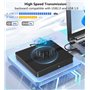 RUOVXWU Lecteur CD DVD Externe pour PC USB 3.0 Type C Portable CD/DVD -/+RW Drive Mince DVD Player Enregistreur RW/ROM Transmiss