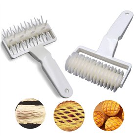 Rouleau à Ptisserie en Treillis Rouleau Cutter Roulette Patisserie Plastique Cutter Pâte Lattice Rouleau Cutter pour Pizza Crust