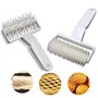 Rouleau à Ptisserie en Treillis Rouleau Cutter Roulette Patisserie Plastique Cutter Pâte Lattice Rouleau Cutter pour Pizza Crust