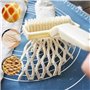Rouleau à Ptisserie en Treillis Rouleau Cutter Roulette Patisserie Plastique Cutter Pâte Lattice Rouleau Cutter pour Pizza Crust