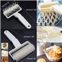 Rouleau à Ptisserie en Treillis Rouleau Cutter Roulette Patisserie Plastique Cutter Pâte Lattice Rouleau Cutter pour Pizza Crust